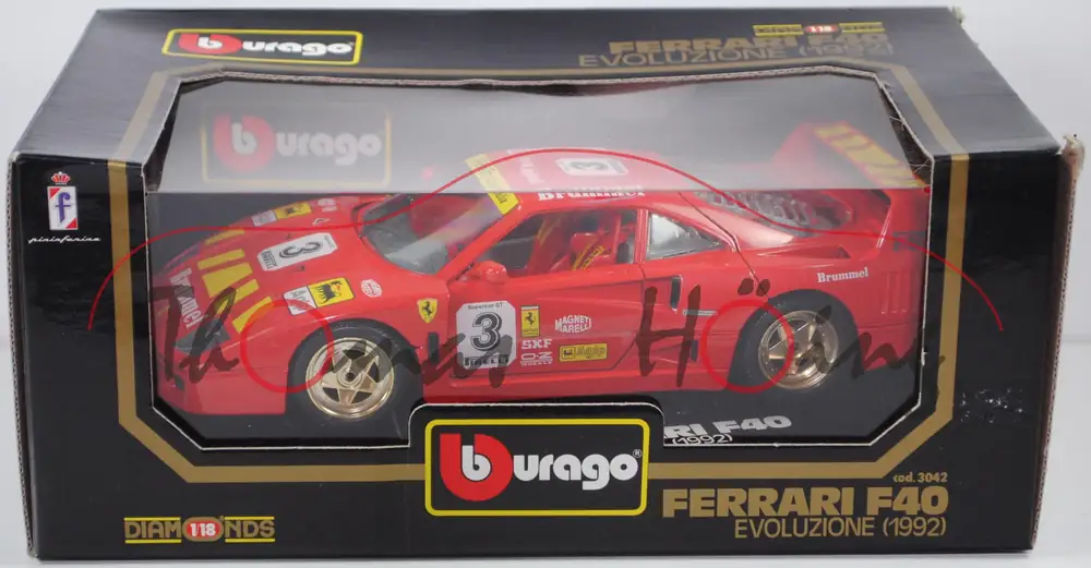 Ferrari F40 Evoluzione 1992 Bburago Escala 1:18 Diamonds – foto 3